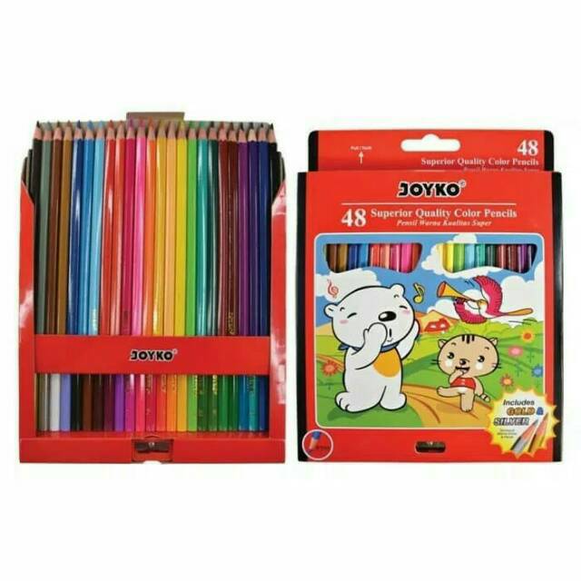 

Pensil warna 48 CP-48PB warna Joyko Superior Quality Free Serutan