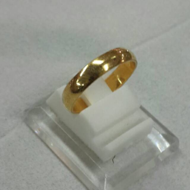 Cincin kawin Cincin polos lapis emas 24k