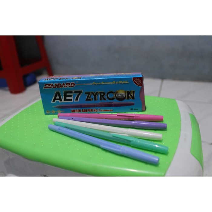 

STOK TERBATAS pulpen pena pul pen standart standar ae7 zycron ball BLACK HITAM