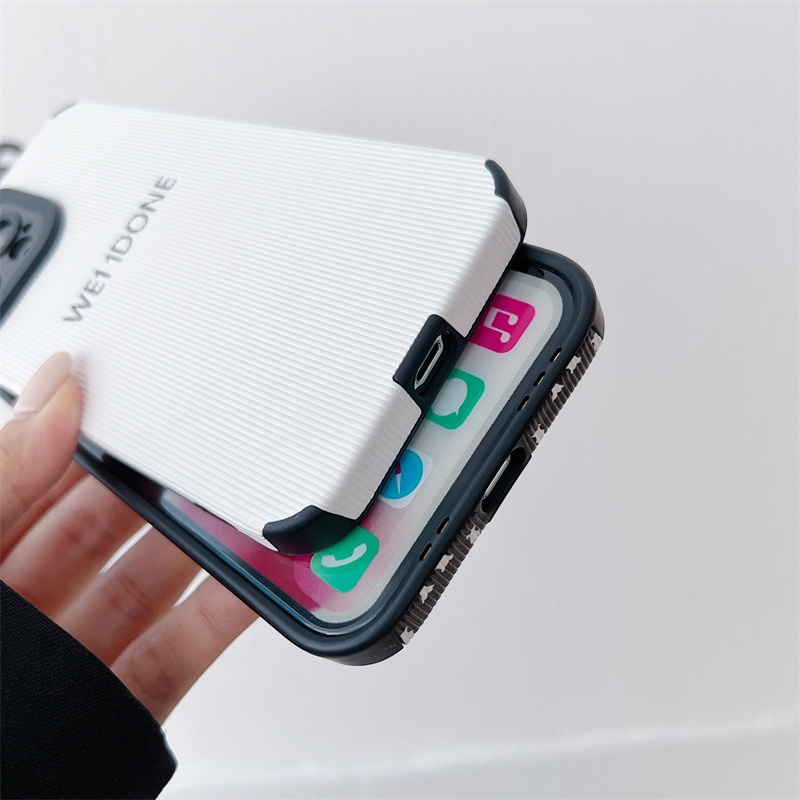 Soft case Pelindung Bahan Kulit Tekstur Huruf Untuk iphone 11 pro max 12 13 pro max X Xs max XR 7 8 plus se2020