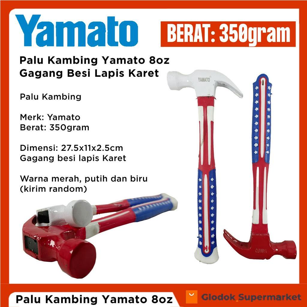 Palu Kambing Yamato 8oz Gagang Besi Lapis Karet