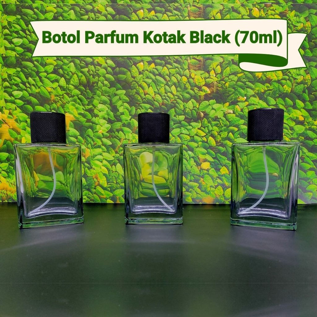 Botol Parfum Kotak Hitam (70ml)