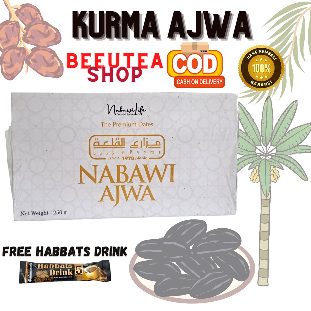 

Kurma Ajwa Premium Asli Kemasan 250 gram Nabawilife