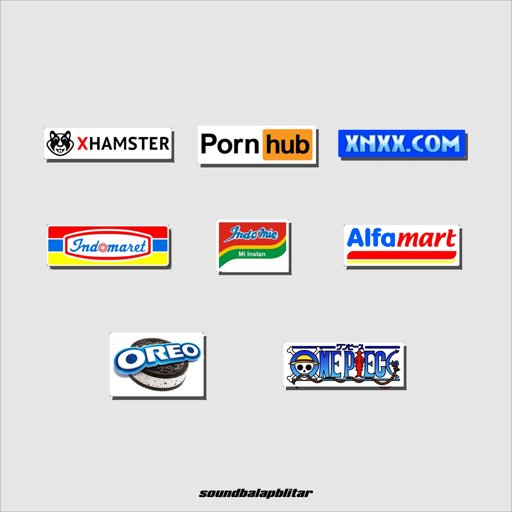 Stiker Motor Indomie Alfamart PornHun Xhamster (bijian)