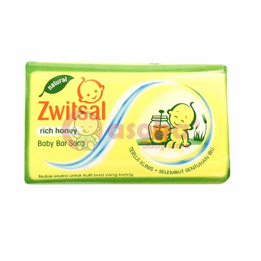 Zwitsal baby bar soap milk honey / rich honey 70gr sabun bayi batang ASOKA