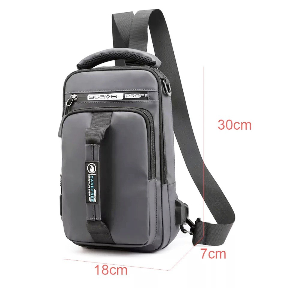 Charyatink - Waistbag pria Selempang 3in1 Multifungsi Bisa Selempang, Ransel, Waistbag TerBest Seller