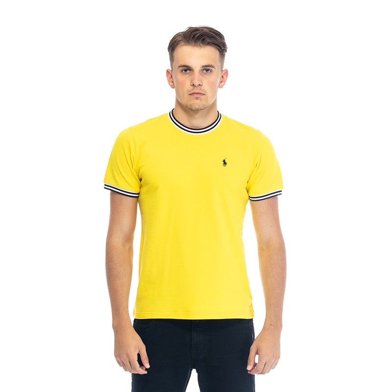  POLO  RALPH  LAUREN  T shirt Custom Fit OPTIC YELLOW Men 