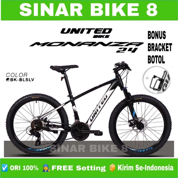 Sepeda Gunung Ukuran 24 Inch MTB MONANZA Alloy 24 Speed Garansi Resmi