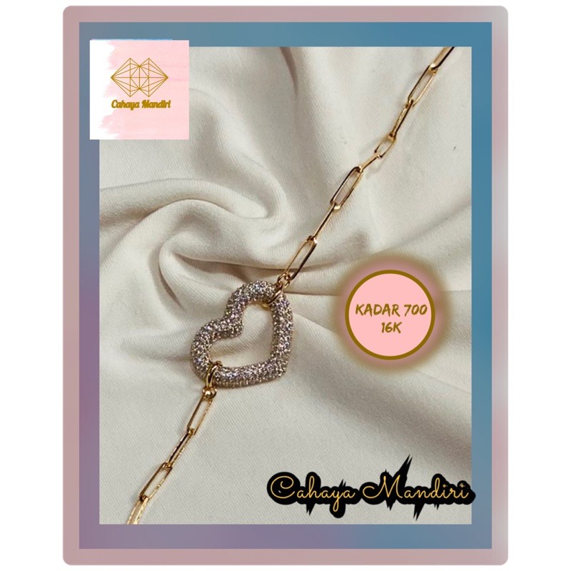 Gelang Emas Kadar 700 (16K) Berat +/- 5,07 Gram