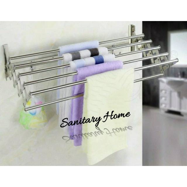 Diskon Rak Handuk Lipat 5susun/ Rak Handuk Dinding/rak Handuk Stainless 1QM9b8U6jGL6a