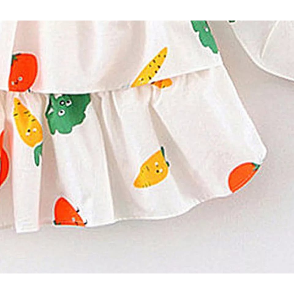 BABYLOVANTA - dress bayi Motif CARROT FREE TOPI /  gaun bayi 0-2 TAHUN / baju anak perempuan baju baby KUALITAS IMPORT