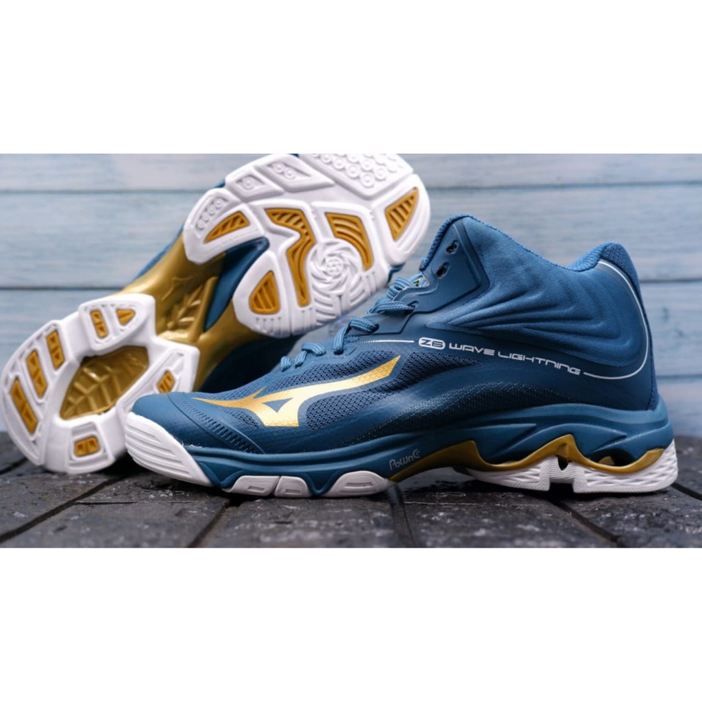 (BAYAR DITEMPAT) DM SEPATU VOLLY MIZUNO WLZ 6 MID TOSCA PREMIUM IMPORT VIETNAM OLAHRAGA VOLI PRIA VO