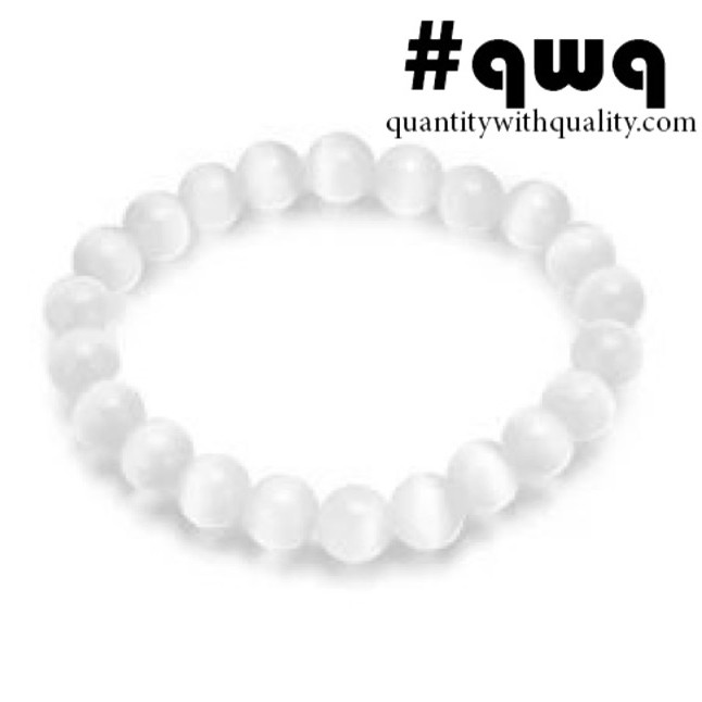 #qwq gelang cat eye quantitywithquality limited batu akik putih KRISTAL