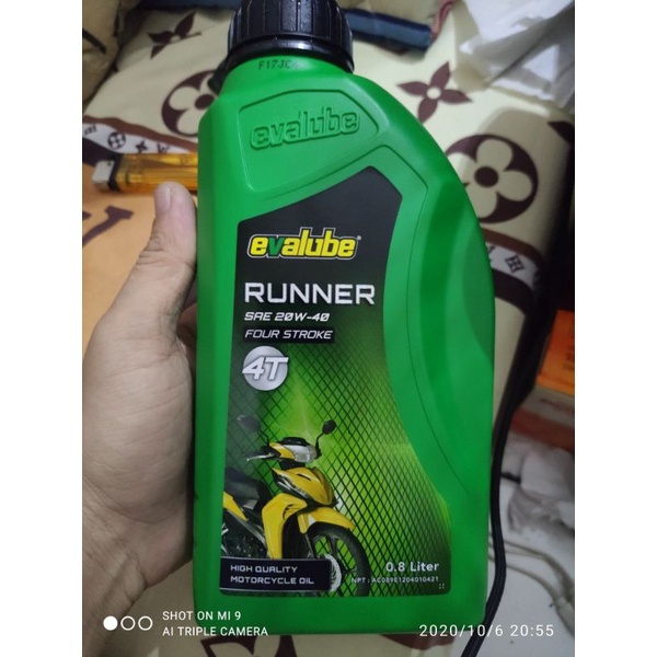 Oli Mesin Motor Bebek Evalube Runner 4T  Supra x Revo Vega Jupiter Z Mx