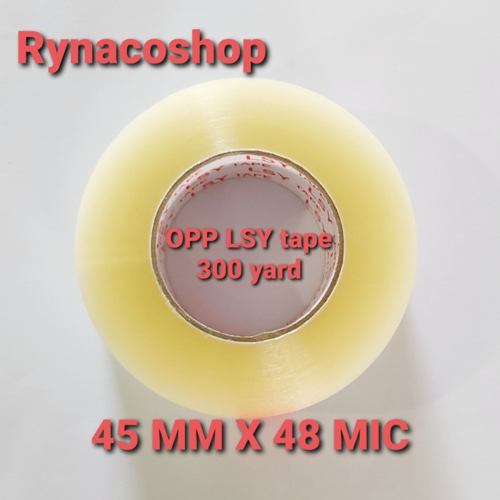 

perekat-pengikat- lakban bening / coklat jumbo 300 yard ketebalan 48 micron - putih -pengikat-