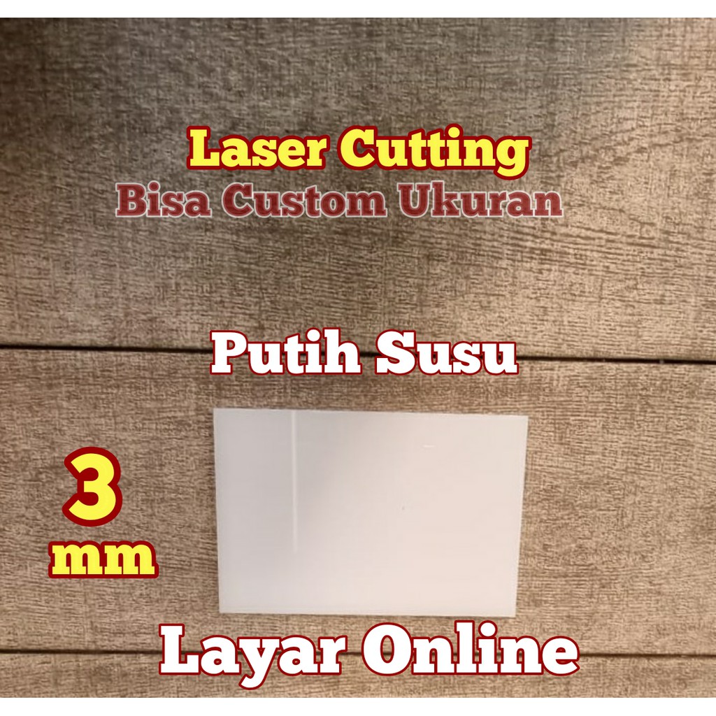 Acrylic 5mm Putih Susu Akrilik Custom Lasercut Termurah