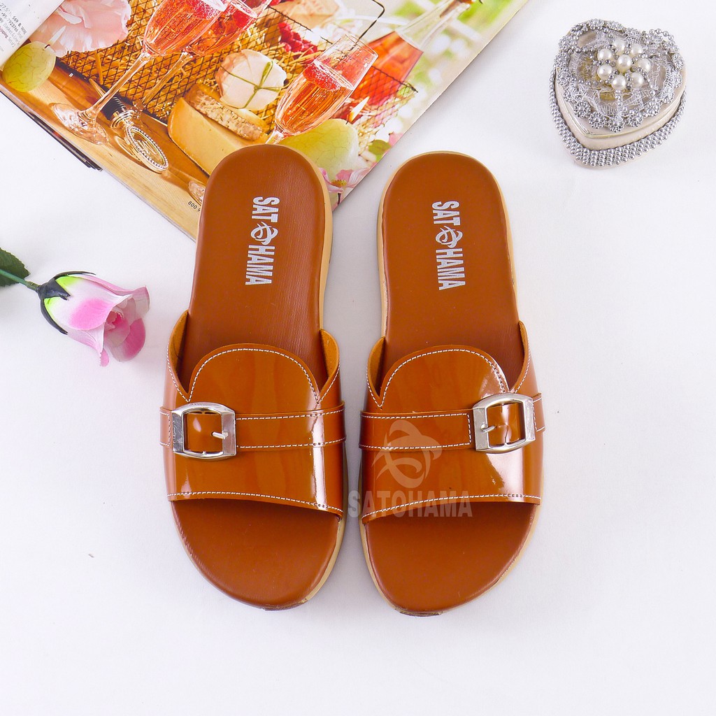 Satohama Sandal Wanita Kokop Wedges Selop Keren Sandal Wedges Murah Sandal Casual Terbaru