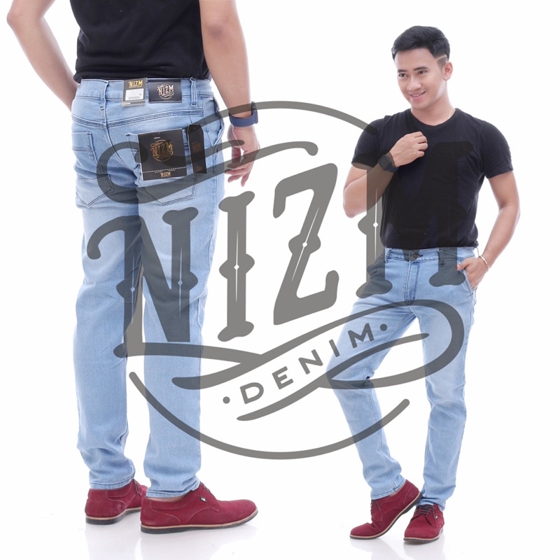 [BAYAR DITEMPAT/COD] PLAIN BLACK HITAM PEKAT LONG PANTS JEANS CELANA PANJANG