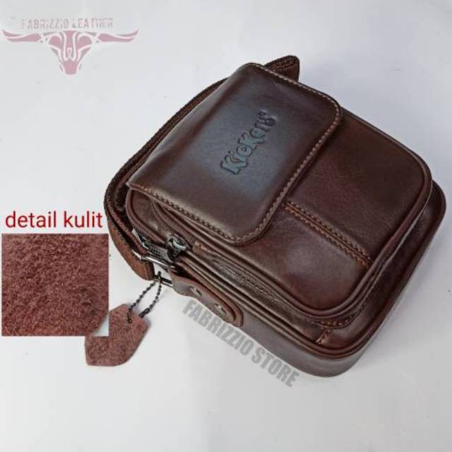 tas kecil pria kulit asli