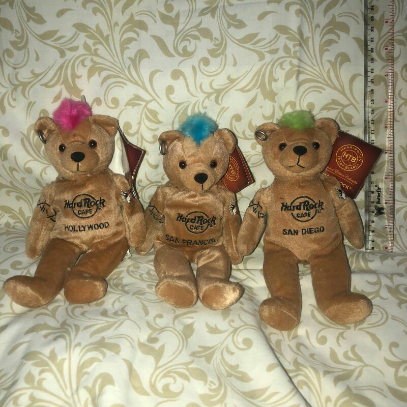 ORI Boneka Teddy Hard Rock Punk With Tag