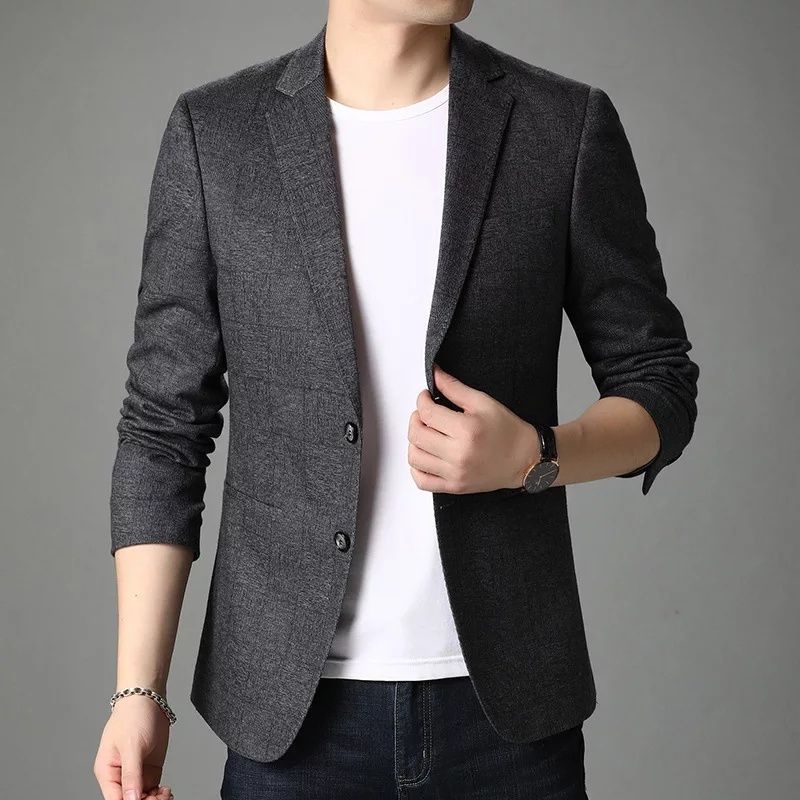 Blazer Pria Bahan Wol Stretch / Jas Formal Stylish Pria / Jas Kerja Pria Kekinian / Atasan Pria