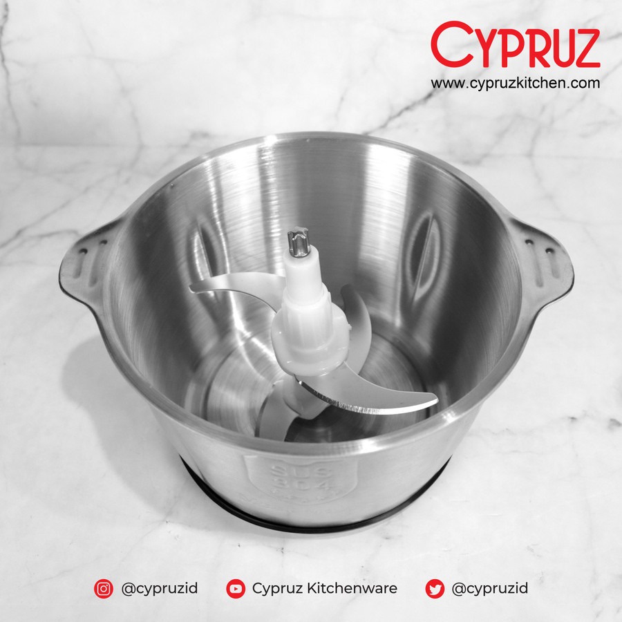 Cypruz Chopper Wadah Stainless 2 Liter CR-0083