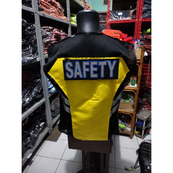 ROMPI SAFETY PU BINA MARGA KUNING BAHAN TASLAN LOGO VELCRO PEREKAT