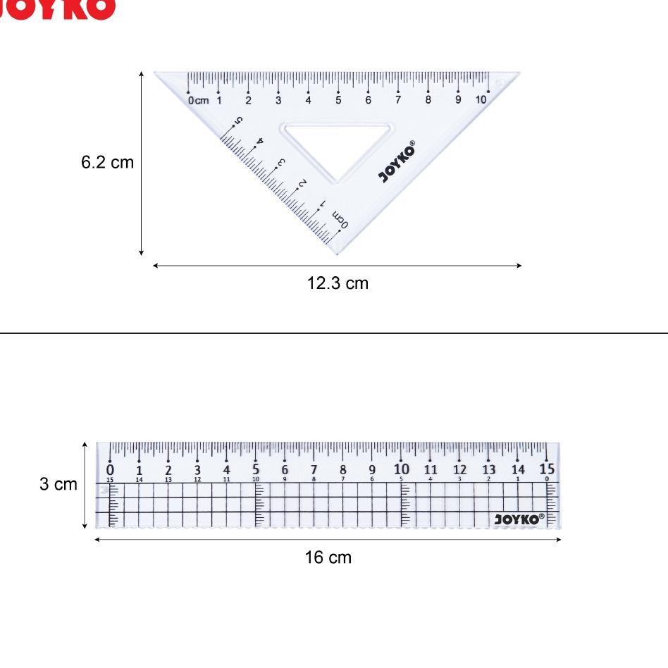 

[KODE 66] Ruler Penggaris Joyko RL-PS2 1 Set 4 Pcs