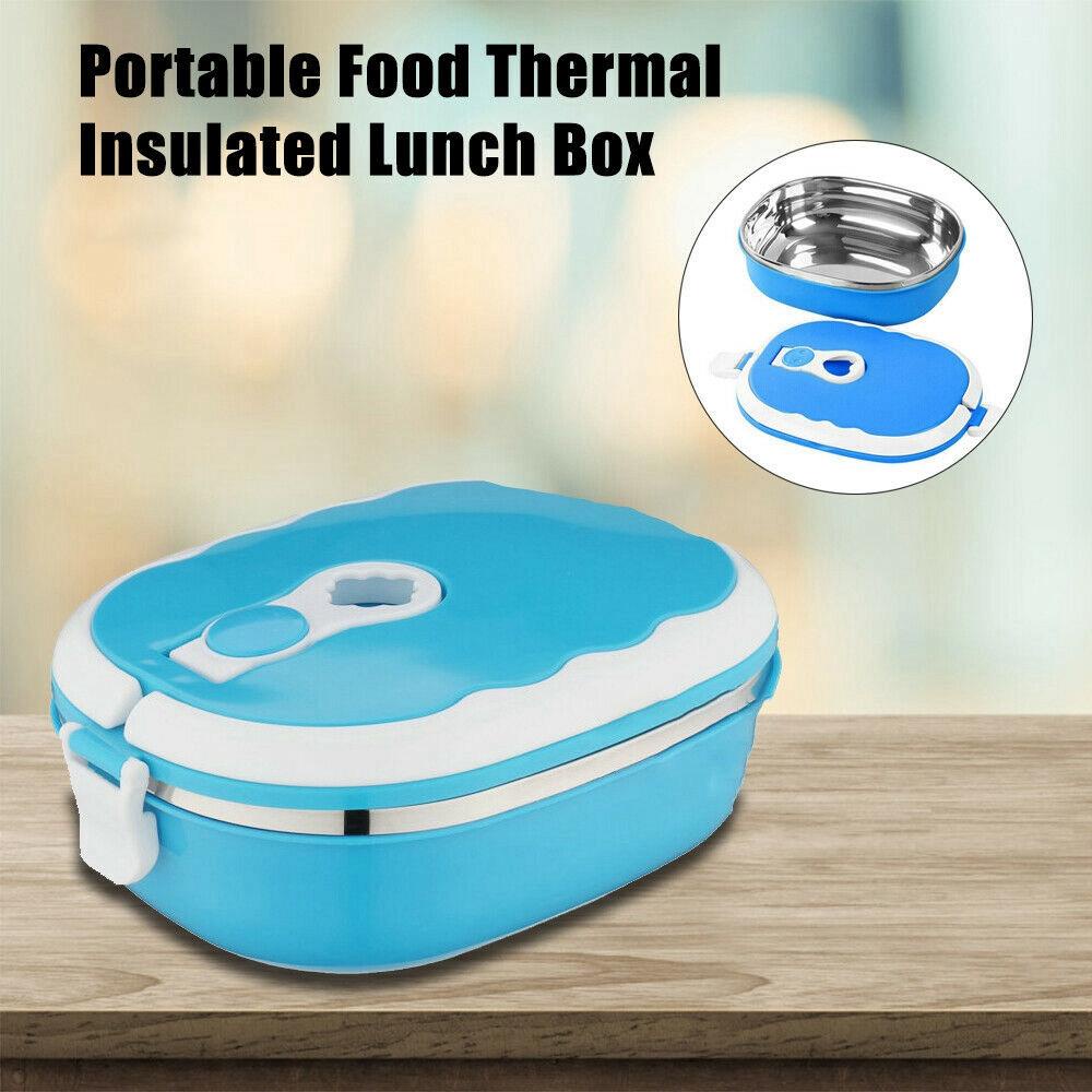 【 ELEGANT 】 Lunch Box Portable Untuk Anak Dewasa Sekolah Piknik Double Layer Kotak Penyimpanan304Sstainless Steel Tableware