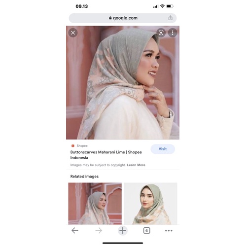 Preloved Maharani Buttonscarves - Lime