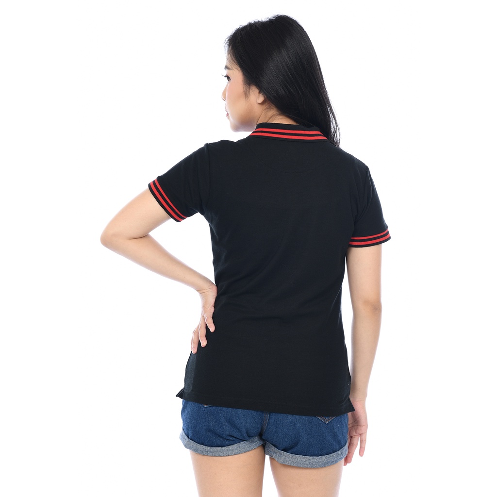 OVLE Kaos Polo Shirt Wanita | Kaos Cewek | Black