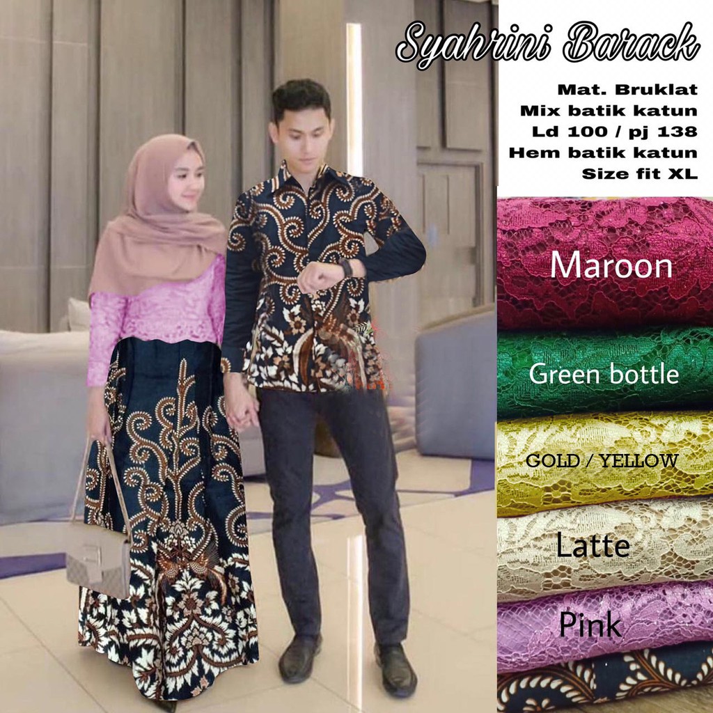 (COUPLE FAMILY) Couple SYAHRINI BARACK couple batik JANAKA #SHINOSTORE