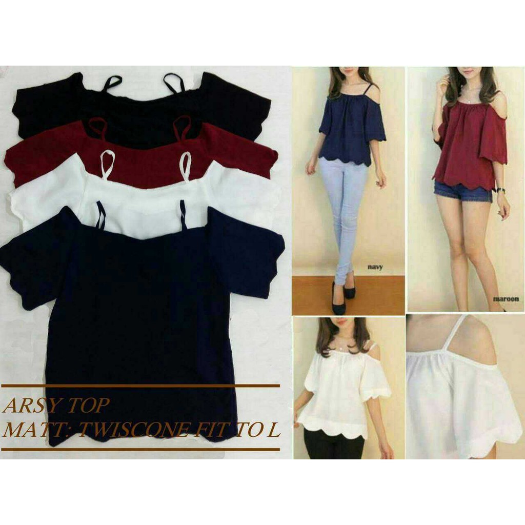 [Arsy top RO] Blouse Wanita Twiscont Varian Warna