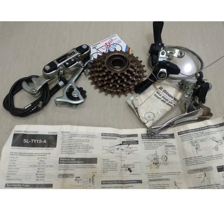 Mini Group set Shimano jadul Mini Groupset Shimano NOS 6 speed group set sepeda federal RB balap jad