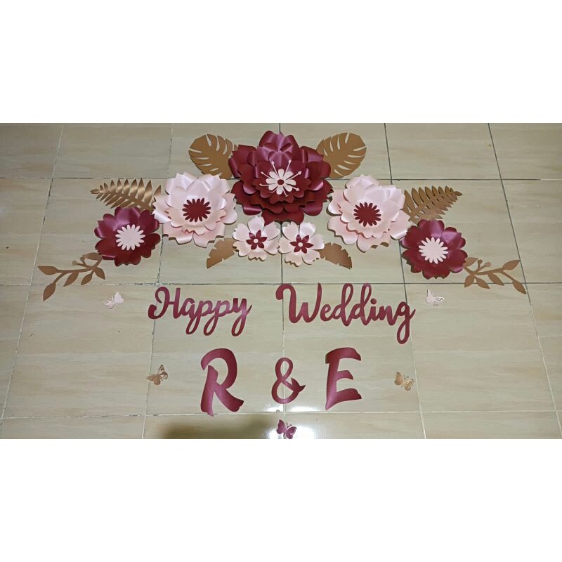 dekor lamaran paper flower