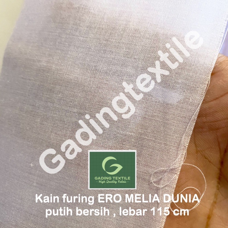 ( per setengah meter ) kain ero erro katun putih lembut MELIA DUNIA lebar 115 cm meteran bahan krudung kerudung hijab jilbab segi empat segiempat seragam sekolah mukena furing lapisan baju gamis batik kemeja rok kantong celana surban sorban dekorasi dekor