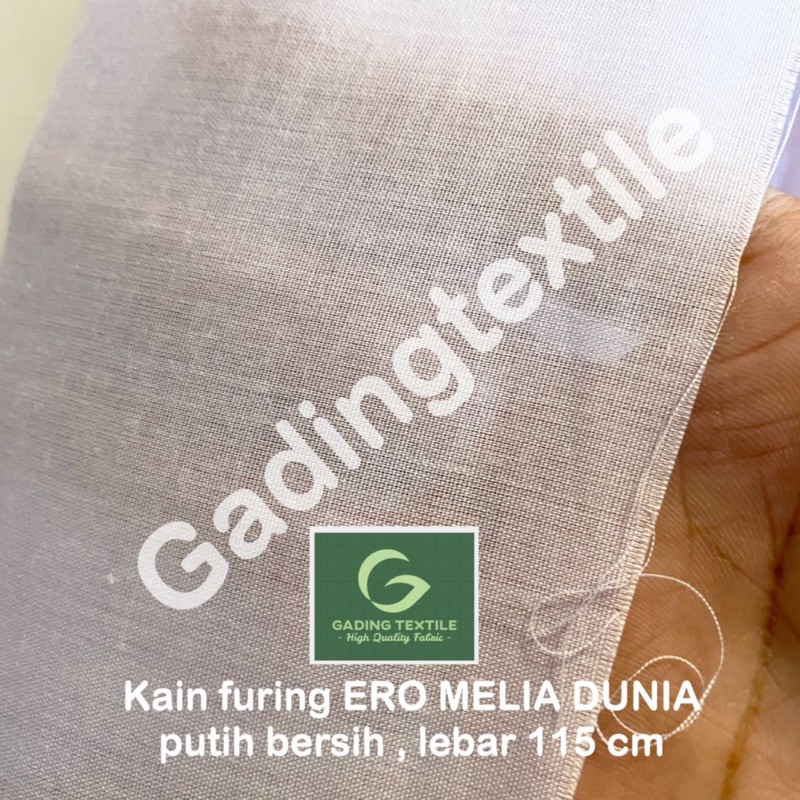 ( per roll ) kain ero erro katun putih lembut MELIA DUNIA lebar 115 cm rollan bahan krudung kerudung hijab jilbab segi empat segiempat seragam sekolah mukena furing lapisan baju gamis batik kemeja rok kantong celana surban sorban dekorasi dekor