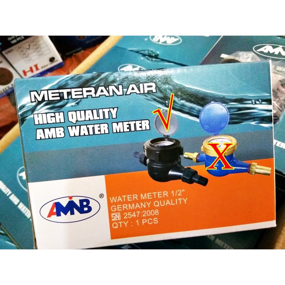 meteran air AMB 0.5 inch meter air ber SNI pvc water meter AMB s