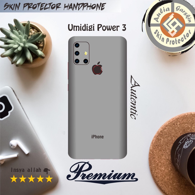 Garskin HP Umidigi Power 3 motif iphone grey - Free Custom Motif