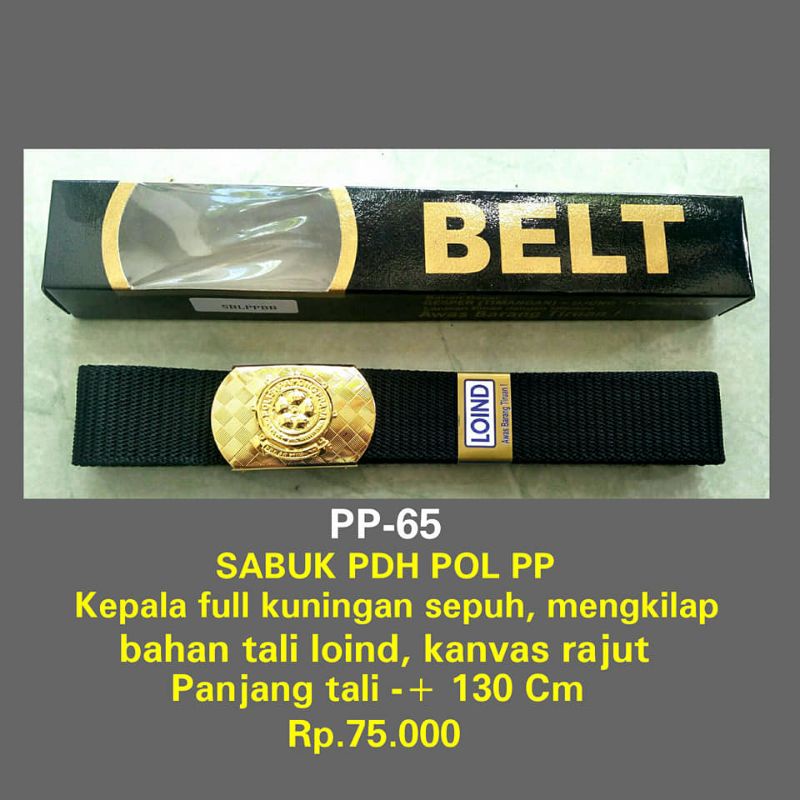 pp-65 sabuk pdh pol pp gesper pdh pol pp ikat pinggang pdh pol pp