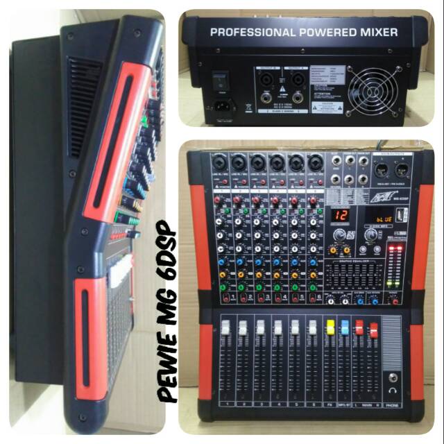 Power Mixer 6 Channel Pewie Mg 6dsp Profesional Powered Mixing Shopee Indonesia