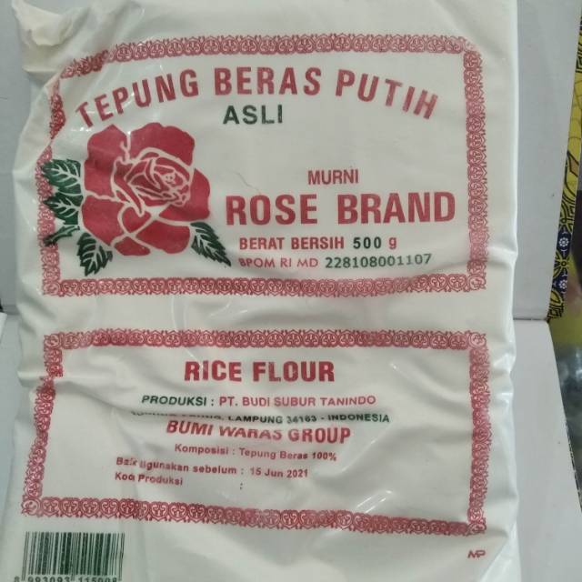 

Tepung beras putih rose brand 500 gram