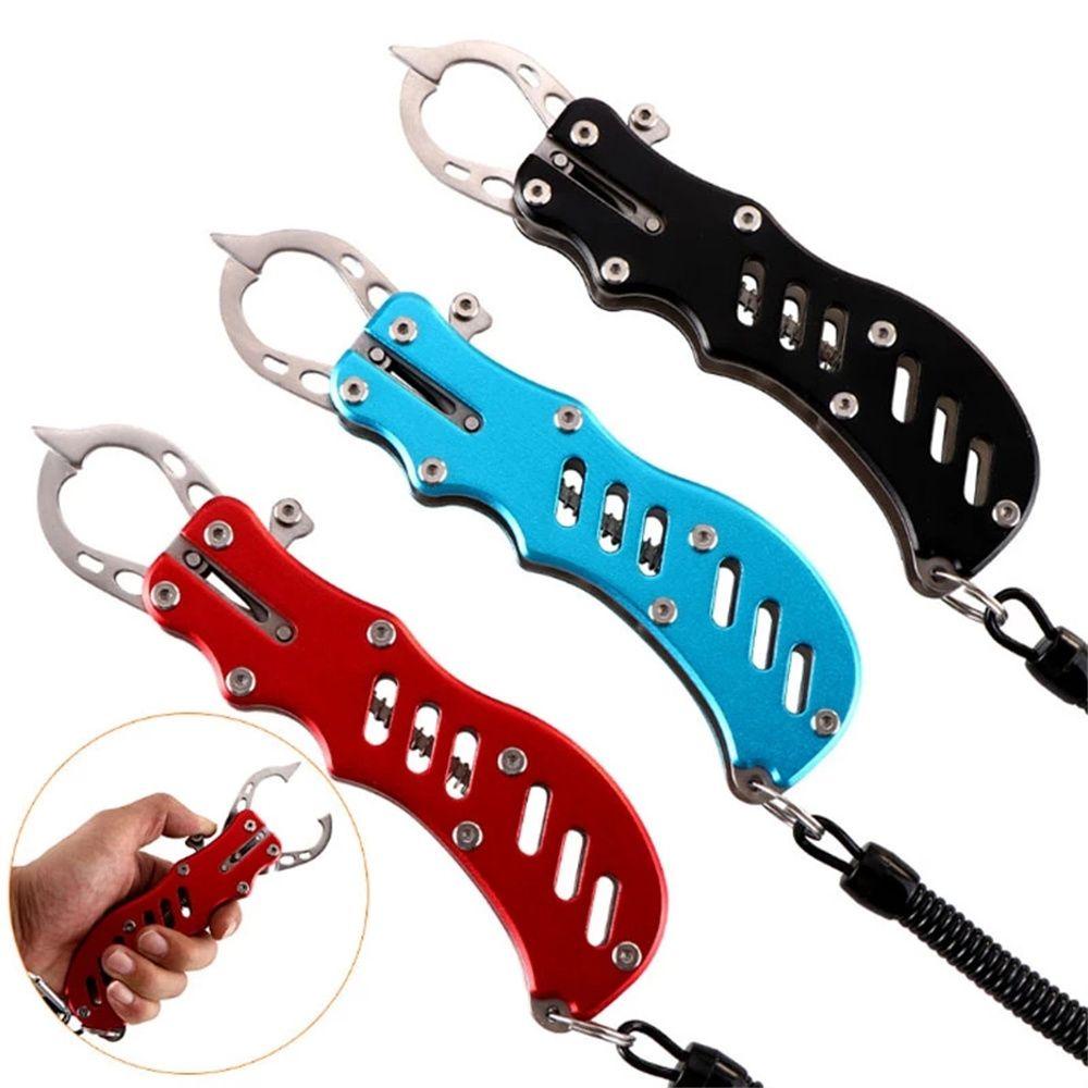 LANFY Stainless Steel Grip Plier Fishing Accessories Fish Lip Gripper Fishing Grip Portable Grabber Plier Fishing Pliers Clamp Tackle Accessory Multi-Purpose Fish Body Holder Gripper Tool/Multicolor