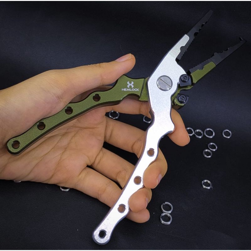 TANG SPLIT RING Besar Popping Jigging HEMLOCK berbahan Full Alumuniium mirip MUSTAD