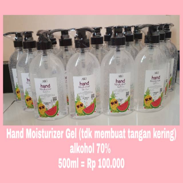 Hand Sanitizer A&amp;G Moisturizer Gel With Aseptic 500ML Alkohol 70%