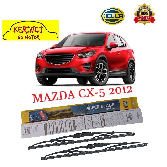 WIPER MAZDA CX-5 2012 HELLA PREMIUM 24&quot; &amp; 18&quot; SEPASANG WIPER MAZDA