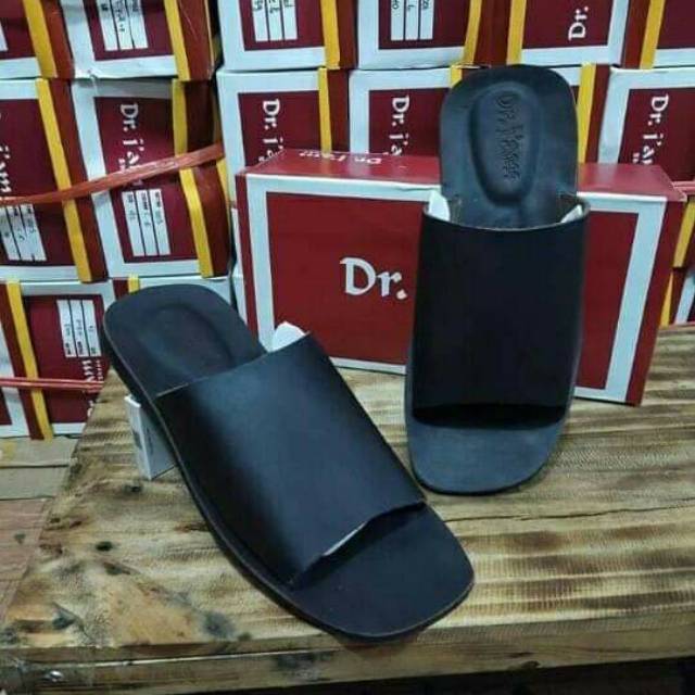 sandal cowok kulit alas tatak juga kulit