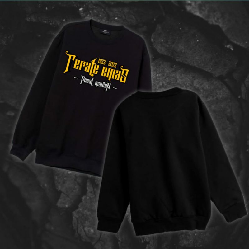 NEW SWEATER TERATE EMAS, BELAKANG POLOS