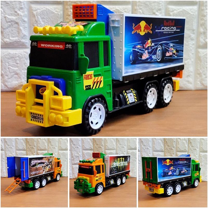 Mainan Truk Kontainer Box Besar Murah Edukasi Kendaraan - Miniatur Mobil Truck Container Jumbo Dieca