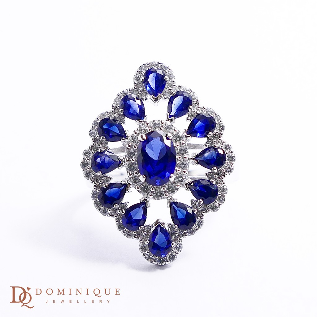 

Dominique Jewellery-Cincin Colour Stone 75% SNI DQC 2532
